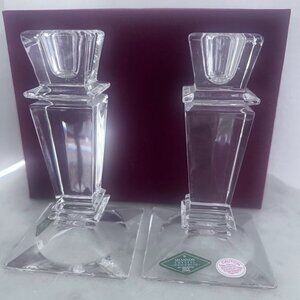 Stardust Gift Shannon Crystal Godinger 6" Candleholders Presenter Wayne Newton